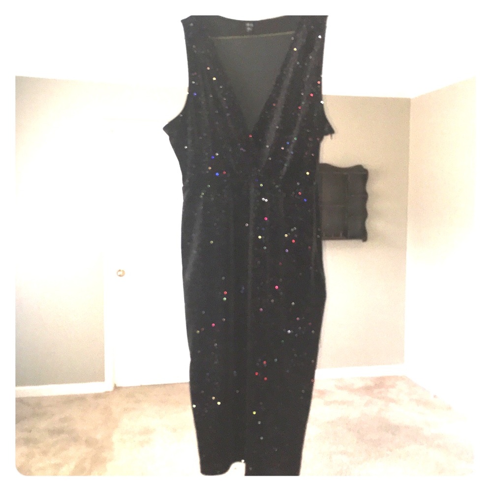 🖤IRIS Rainbow Sparkle Velvet Dress 💋